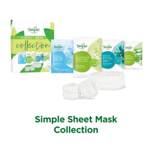 Load image into Gallery viewer, Simple Sheet Mask Collection 4 Pieces Gift Set for Her withHeas &amp; Wrist Bands