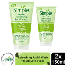 Load image into Gallery viewer, Simple Face Wash Range-Moisturising, Refreshing, Clear Pore Scrub or Glow, 150ml