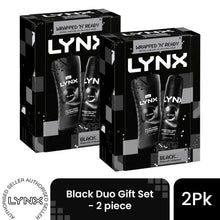 Load image into Gallery viewer, Lynx Black Duo Gift Set 2 piece, Choose Your Pack Size 1,2,3 or 4