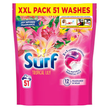 Load image into Gallery viewer, Surf 3 in 1 Laundry Washing Detergent Capsules Tropical Lily, 153 Washes