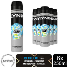 Load image into Gallery viewer, Lynx XXL Ice Chill 72H Sweat Protection Anti-Perspirant Deodorant 6x250ml