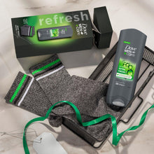 Load image into Gallery viewer, Dove Men+Care Refresh Extra Fresh Bodywash Gift Set for Him with Ankle Socks