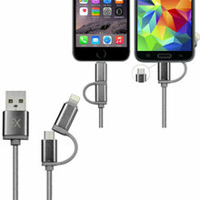 Load image into Gallery viewer, FX 2 in 1 Braided Charge &amp; Sync Cable - 2m : Space Grey