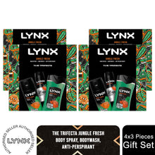 Load image into Gallery viewer, Lynx Jungle Fresh THE TRIFECTA BodyWash, Spray &amp; Antiperspirant Gift Set for Him