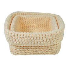Load image into Gallery viewer, Jocca Woven Crochet Storage Baskets Set of 2 Home Organiser Grey, Cream or Green