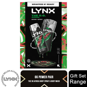 Lynx Africa Gift Set The O.G. Duo Body Spray & Bodywash Classic Masculine Scent