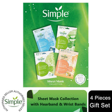 Load image into Gallery viewer, Simple Sheet Mask Collection - Hydrating &amp; Nourishing Facial Masks Gift Set
