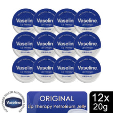 Load image into Gallery viewer, Vaseline Lip Balm Original 20g, 12 Pack Lip Therapy Moisturising Non Greasy Care