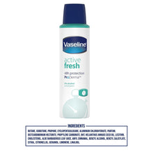Load image into Gallery viewer, Vaseline ProDerma Active Fresh Antiperspirant Deodorant Spray 150ml, 3 Pack