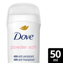 Load image into Gallery viewer, Dove Women Powder Soft Anti-Perspirant Deo Stick with 48H Protection 50ml, 3 Pk