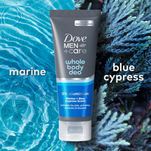 Load image into Gallery viewer, Dove Men+Care Whole Body Deodorant Cream Marine &amp; Blue Cypress 75ml, 6 pack