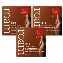 Load image into Gallery viewer, Roam Medium Brown Condom Regular for Safer Sex &amp; Contraception, 36 Pack