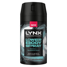 Load image into Gallery viewer, Lynx Lower Body Spray Coconut + Sandalwood &amp; Pear + Cedarwood, 100ml