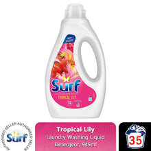 Load image into Gallery viewer, Surf Laundry Washing Liquid Detergent Tropical Lily 945ml, 35 Washes