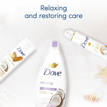 Load image into Gallery viewer, Dove Time To Relax Bath &amp; Body 3 Pcs Gift Set for Her with Beauty Bag