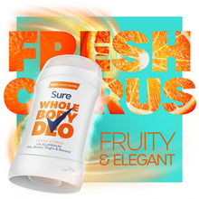 Load image into Gallery viewer, Sure Women Whole Body Deodorant Stick Fresh Citrus Aluminium Free 50ml, 6 Pack