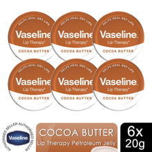 Load image into Gallery viewer, Vaseline Lip Balm Cocoa Butter 20g, 6 Pack Lip Therapy Moisturising &amp; Non Greasy