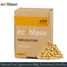 Load image into Gallery viewer, Ecoblaze Natural Firelighters (Box of 50) Wood Wool for Pizza Oven &amp; Fire Pits