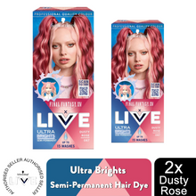 Load image into Gallery viewer, LIVE Ultra Brights 087 Dusty Rose Semi-Permanent Hair Dye, 2 Pack