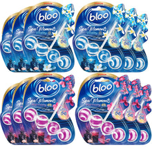 Load image into Gallery viewer, Bloo Toilet Rim Block Spa Moments Vitality &amp; Essential Oils for Freshness 6 Pk