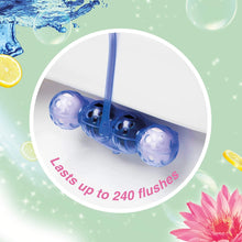 Load image into Gallery viewer, Bloo Colour Active Fresh Flower &amp; Bleach Toilet Rim Block Odour Stop 6 pk of 50g