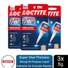 Load image into Gallery viewer, Loctite Super Glue Precision Durable &amp; Extra Long for Multi Material 5g, 3 Pack
