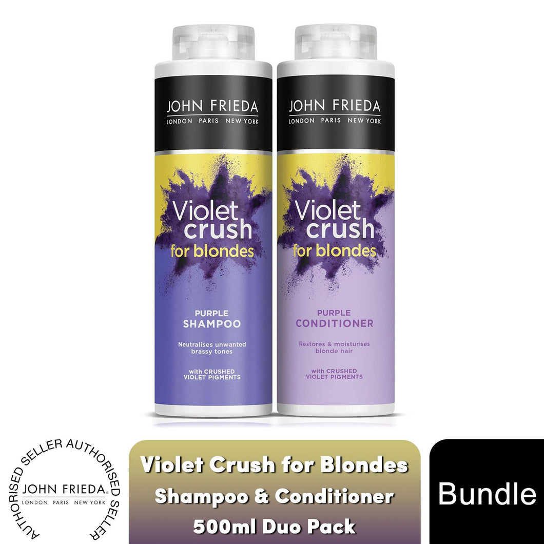 John Frieda Violet Crush Sheer Blonde Correcting Shampoo & Conditioner 500ml