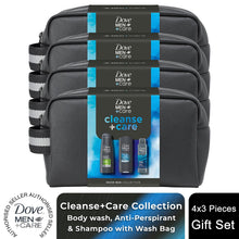 Load image into Gallery viewer, Dove Men+Care Gift Set Cleanse+Care Washbag, Bodywash, Deodorant &amp; Shampoo