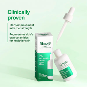 Simple Repair+ Serum Pro-Ceramide Omega 11% Barrier Repair Care 30ml, 3 Pack