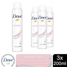 Load image into Gallery viewer, Dove Powder Anti-Perspirant with 48H Sweat Protection Deo for Women 200ml, 3pk