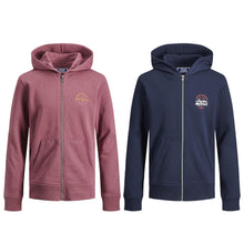 Load image into Gallery viewer, Jack &amp; Jones Jjbrat Boys Sweat Zip Hoodies 2 Pack Navy Rose Jumper Size 128