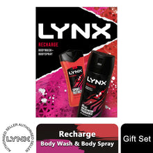Load image into Gallery viewer, Lynx Recharge Sport Refresh Body Wash and Body Spray 2pcs Gift Set for Him