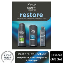Load image into Gallery viewer, Dove Men+Care Gift Set Restore Trio - Bodywash, Classic Deodorant, Shampoo