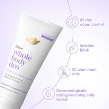 Load image into Gallery viewer, Dove Whole Body Odour Protection Deodorant Cream Lavender &amp; Camomile 75ml, 6 pk
