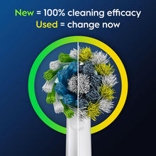 Load image into Gallery viewer, Oral-B Cross Action White X-Filaments Toothbrush Replacement Heads, Pack of 4
