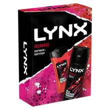 Load image into Gallery viewer, Lynx Recharge Sport Refresh Body Wash and Body Spray 2pcs Gift Set for Him