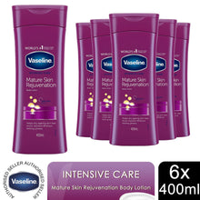 Load image into Gallery viewer, Vaseline Body Lotion Mature Skin Rejuvenation Intensive Care 400ml, 6 Pack