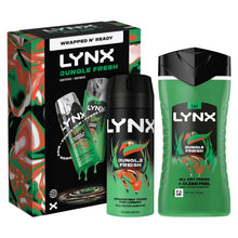 Load image into Gallery viewer, Lynx Jungle Fresh Gift Set Bodywash &amp; Body Spray Duo Energising Grooming Kit