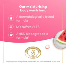 Load image into Gallery viewer, Dove Juicy Hydrate Body Wash Watermelon Moisturising Gentle Cleansing 225ml, 6pk