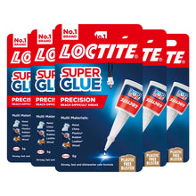 Load image into Gallery viewer, Loctite Super Glue Precision Durable &amp; Extra Long for Multi Material 5g, 5 Pack