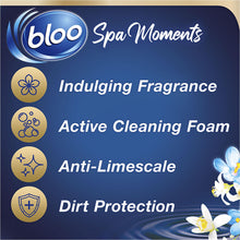 Load image into Gallery viewer, Bloo Toilet Rim Block Spa Moments Vitality &amp; Essential Oils for Freshness 6 Pk