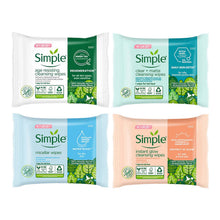 Load image into Gallery viewer, Simple Cleansing Wipes Quad Bundle Sensitive Skin