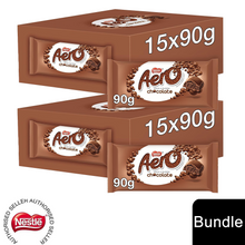 Load image into Gallery viewer, Nestle Sharing Bars, Aero Milk Chocolate 15x90g (2 Pack)