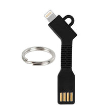 Load image into Gallery viewer, Aquarius 2 in 1 Keychain with Micro USB Charging &amp; Data Cable, Black