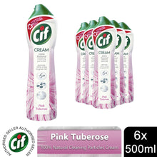 Load image into Gallery viewer, 6pk Cif 100% Natural Cleaning Particles Pink Tuberose Creams, 500ml