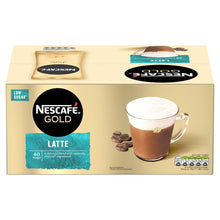 Load image into Gallery viewer, Nescafe Gold Instant Coffee Sachets 40 Latte Low Sugar, 6 Pack