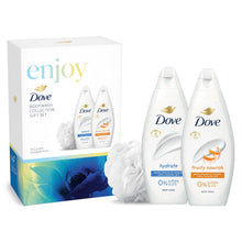 Load image into Gallery viewer, Dove Enjoy Bodywash Collection 2 Pieces Gift Set for Her with Shower Puff
