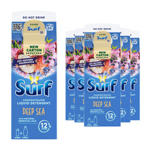 Load image into Gallery viewer, Surf Laundry Liquid Detergent Deep Sea 24 Washes Fabric Stain Removal 648ml, 6pk