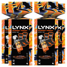 Load image into Gallery viewer, Lynx Sunset Fresh Gift Set with Body Spray &amp; Socks Cracker - Citrus Clean Scent