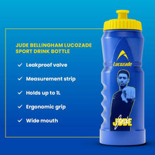 Load image into Gallery viewer, Lucozade Sport x Jude Bellingham LeakProof Sports Water Bottle Blue/Yellow, 2x1L